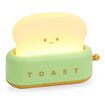 Cute Toast Lamp, Smile Face Night Light, LED Dimmable Bread Light, Rechargeable Desk Decor Lamp with Timer, Sleep Lamp for Bedroom Bedside Decorations, Aesthetic Gifts for Teen Girls, Green
