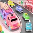 Carrier Truck Toy 7in1 Toddler Girl Bus Friction Power Cars Light Sound Birthday Christmas Gifts Kids Ages 3+ Car Construction Vehicles