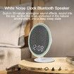 White Noise Machine with Bluetooth,39 Soothing Sounds LED Night Light and Clock Display for Sleeping,Sleep Sound Machine for Office,Insomniacs