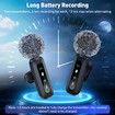 Wireless Lavalier Microphone for iPhone Recording Clip-on Mini Mic for iPhone/for iPad Video Recording with Rotatable Clip&Denoise Recording,Portable Mic Set