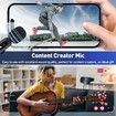 Wireless Lavalier Microphone for iPhone Recording Clip-on Mini Mic for iPhone/for iPad Video Recording with Rotatable Clip&Denoise Recording,Portable Mic Set