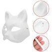 10PCS Cat Mask Therian Masks White Cat Masks Dress Up Masks DIY White Masks Cosplay Masks Costume Party Favors