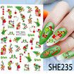 6 Sheets Grinch Nail Art Stickers Christmas Cartoon Adhesive Decals for DIY Nails