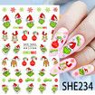 6 Sheets Grinch Nail Art Stickers Christmas Cartoon Adhesive Decals for DIY Nails