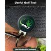 Golf Hat Clips Magnetic Golf Ball Marker Holders for Golf Hats Caps Pants Gloves Bags Visors Belts Nickel-Plated Alloy Clips for Metal Golf Ball Markers (Ball Marker Not Included)