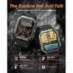 Smart Watches for Men (Answer/Make Calls),2.02In Fitness Smart Watch for Android and iPhone,Waterproof Fitness Tracker (Black)