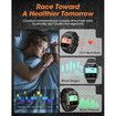 Smart Watches for Men (Answer/Make Calls),2.02In Fitness Smart Watch for Android and iPhone,Waterproof Fitness Tracker (Black)