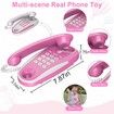 Kids Play Phone, Intercom Toy with Real Ring Sounds, Pretend Play Telephone for Kids Age 3 Up