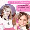 Kids Play Phone, Intercom Toy with Real Ring Sounds, Pretend Play Telephone for Kids Age 3 Up