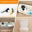 Toilet Handle Replacement Kit,Toilet Lever Flush Handle,Aluminum Alloy Rod,Universal Fitting Parts,Front Mount,Chrome,Silver (2Pack)