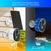Wireless Security Camera*2 Home CCTV House Indoor Outdoor WiFi Surveillance System Waterproof with Solar Panel Battery