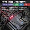 12V Digital Car Battery Tester Voltmeter and Charging System Analyzer with LCD Display and LED Indication