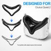 Facial Interface and Face Cover Pad for Oculus Quest 2, Sweat Proof PU Foam Cushion, VR Accessories for Meta Quest 2, Compatible with Oculus Quest 2 Original Spacer