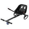 Hover Go Kart Seat Hoverboard Adjustable Self Balancing Ride On Portable Off Road Sit Down Riding Attachment Holder Stand for Kids Adults Black