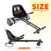 Hover Go Kart Seat Holder Stand Hoverboard Attachment Adjustable Self Balancing Ride On Off Road Sit Down Two Rods Auto Reset for Kids Adults