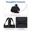 Travel Toiletry Bag,Lightweight Large Wide-open Travel Bag for Women,Puffy Cosmetic Makeup Bag Organizer with Handle for Accessories,Essentials,Toiletries,Black