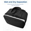 Travel Toiletry Bag,Lightweight Large Wide-open Travel Bag for Women,Puffy Cosmetic Makeup Bag Organizer with Handle for Accessories,Essentials,Toiletries,Black