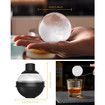 Set of 4 Large Round Ice Ball Maker Mold Silicone for Whiskey with 2 in 1 Funnel Lid, 2.4 Inch Big Sphere Ice Mold for Cocktails Bourbon, Easy Release, Perfectly Round Ice Cube Tray