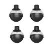 Set of 4 Large Round Ice Ball Maker Mold Silicone for Whiskey with 2 in 1 Funnel Lid, 2.4 Inch Big Sphere Ice Mold for Cocktails Bourbon, Easy Release, Perfectly Round Ice Cube Tray