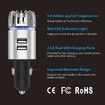 Car Air Purifier Ionizer, 12V Plug in Car Air Freshener Gadgets with Dual USB Charger Removes Cigarette Smoke, Pet and Food Odor, Ionic Ozone, Silver