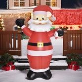 2m Inflatable Santa Claus LED Christmas Decoration Outdoor Lawn Props For Patio