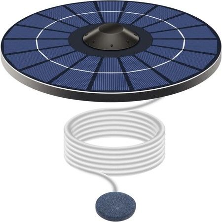 Solar Air Pump Floating Oxygenator Pond Aerator 25W Air Hoses Bubble Stone Water Circulation Eco-Friendly