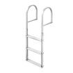 3-Step Boat Dock Pool Ladder Removable Aluminium Stairs Pontoon Deck Boarding Steps 227kg Load Inground Swim Pools Safety Handrail Non Slip