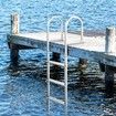 4-Step Boat Dock Pool Ladder Removable Aluminium Stairs Pontoon Deck Boarding Steps 227kg Load Inground Swim Pools Safety Handrail Non Slip