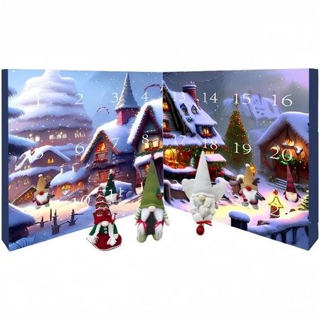 Christmas Advent Calendar,Christmas Gnome Advent Calendar Calendar 24 Days Christmas Countdown Calendar with Collectible Gnome Dolls