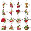 Grinch Christmas Tree Hanging Ornaments Decoration Set of 32 Tree Decorations,Indoor Outdoor Christmas Tree Decor