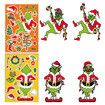 Grinch Christmas Stickers for Kids Crafts Party Games DIY Activity Favour Pack Make Your Own Christmas Games for Party Favor Grinch Stickers for Kids