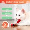 Interactive Cat Toys, Rechargeable Automatic Cat Toy with Feather and Bell for Indoor Cats Fast Rolls on Thin Carpet, Enters Sleep Mode after 5 Minutes, Motion Activated Cat Toy