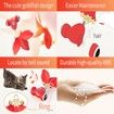 Interactive Cat Toys, Rechargeable Automatic Cat Toy with Feather and Bell for Indoor Cats Fast Rolls on Thin Carpet, Enters Sleep Mode after 5 Minutes, Motion Activated Cat Toy