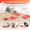 Interactive Cat Toys, Rechargeable Automatic Cat Toy with Feather and Bell for Indoor Cats Fast Rolls on Thin Carpet, Enters Sleep Mode after 5 Minutes, Motion Activated Cat Toy