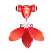 Interactive Cat Toys, Rechargeable Automatic Cat Toy with Feather and Bell for Indoor Cats Fast Rolls on Thin Carpet, Enters Sleep Mode after 5 Minutes, Motion Activated Cat Toy