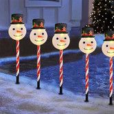 5-in-1 Solar Christmas Snowman Light Garden Stake Lights For Patio, Yard, Garden, Walkway, Lawn Outdoor Christmas Decoration