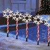 5-in-1 Solar Christmas Snowflake Light Garden Stake Lights For Patio, Yard, Garden, Walkway, Lawn Outdoor Christmas Decoration