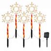 5-in-1 Solar Christmas Snowflake Light Garden Stake Lights For Patio, Yard, Garden, Walkway, Lawn Outdoor Christmas Decoration