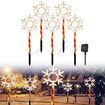 5-in-1 Solar Christmas Snowflake Light Garden Stake Lights For Patio, Yard, Garden, Walkway, Lawn Outdoor Christmas Decoration