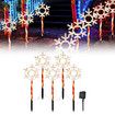 5-in-1 Solar Christmas Snowflake Light Garden Stake Lights For Patio, Yard, Garden, Walkway, Lawn Outdoor Christmas Decoration