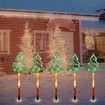 5-in-1 Solar Christmas Tree Light Garden Stake Lights For Patio,Yard,Garden,Walkway,Lawn And Other Outdoor Christmas Decoration