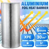 Foil Heat Barrier Shield Air Roof Wall Floor Attic Loft Cell Insulation Rolls Ceiling Window Aluminium 6mm XPE 30sq m