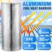 Foil Heat Barrier Shield Air Roof Wall Floor Attic Loft Cell Insulation Rolls Ceiling Window Aluminium 6mm XPE 30sq m