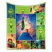 Christmas Grinch Blanket Flannel Throw 150*200cm Colorful Holiday Decor for Halloween,Thanksgiving,Christmas Decorations! For Sofa or Bed