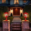 Christmas Led Street Light Snowing Post Xmas Decoration Ornaments Lantern Music Table Lamp Indoor Outdoor Path Garden Main Gate Pole Pillar
