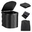 Portable Toilet for Camping, Portable Potty for Men Women, Porta Potty Travel Toilet Commode Bucket Toilet for Camping, Car, Travel, Outdoor, Hiking, Backpack, Trips, Tent, Boat, Beach, Traffic Jam, Home, Black