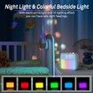 Alarm Clock Night Lights for Bedrooms, 6 Scenes and White Noise Sync, Dual Alarms and Snooze, for Heavy Sleepers, Gifts for Kids Teens