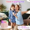 Karaoke Machine for Kids, Mini Portable Bluetooth Karaoke Speaker with 2 Wireless Mics, Gifts Toys for Girls Boys Family Home Party,Birthday Party (Pink）
