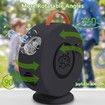 Electric Bubble Machine for Kid Automatic Bubble Blower Rechargeable 360 Degree Auto Rotatable Portable Bubble Maker Toy-Black