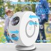 Electric Bubble Machine for Kid Automatic Bubble Blower Rechargeable 360 Degree Auto Rotatable Portable Bubble Maker Toy-White
